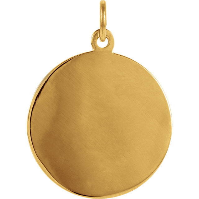 St. Louis Blues Large (3/4 Inch) Enamel Pendant w/Necklace (Gold Plated)  Metal